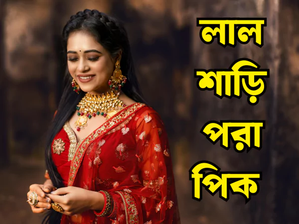 লাল শাড়ি পরা পিক