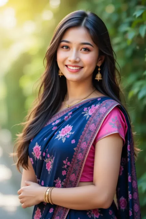 শাড়ি পরা মেয়েদের পিক