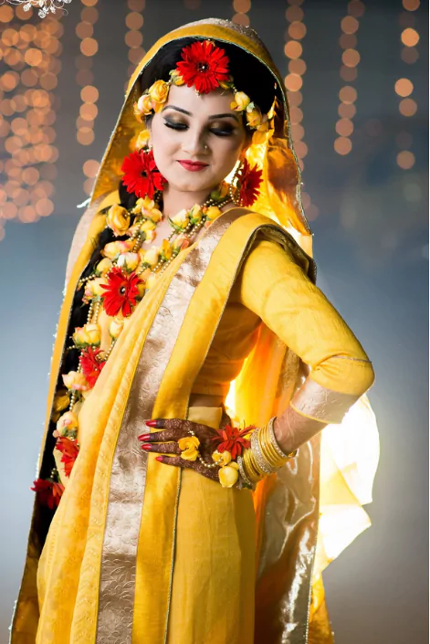 গায়ে হলুদের শাড়ি